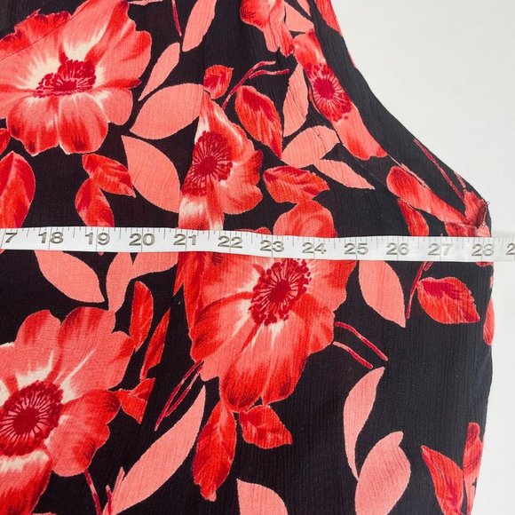 Floral Maxi Dress in Red and Black - Picture 6 of 8